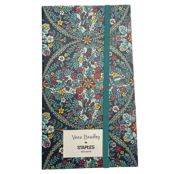 Vera Bradley Kaleidoscope Navy Blue Market Coupon Organizer With Notepad - Picture 1 of 10